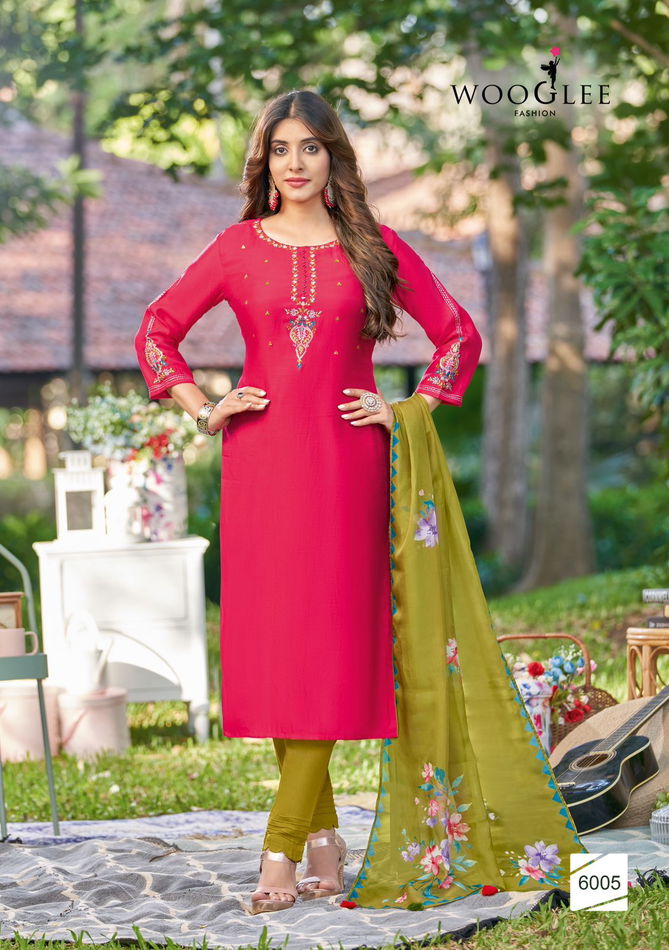 Kamakshi By Wooglee Kurti With Bottom Dupatta Wholesale Clothing Distributors In India